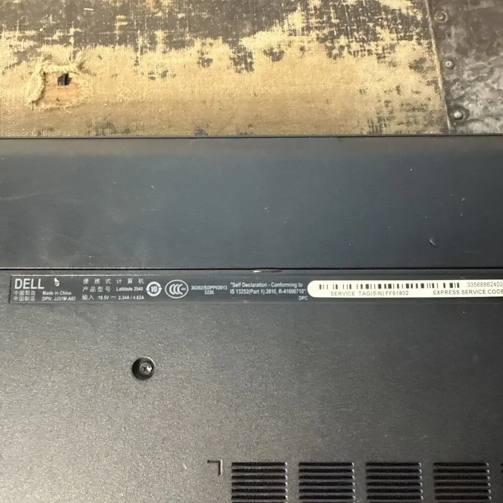 Dell Latitude 3540 Notebook/Laptop Black 15.6